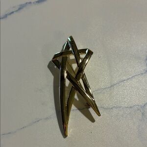 Gold Geometric Brooch-Like New